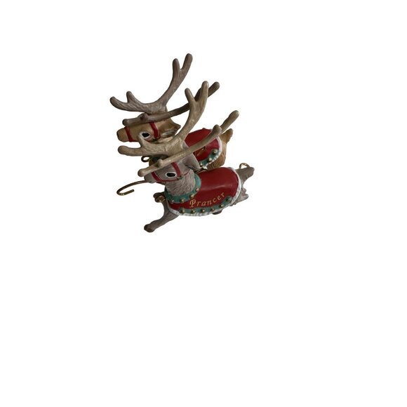 Hallmark Keepsake 1992 Ornament Prancer & Vixen Santa's Reindeer w/Box Christmas - Picture 4 of 10